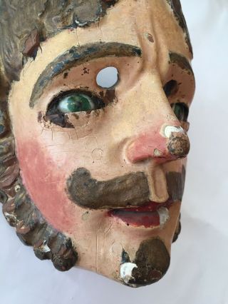 19thC Antique Ethnographic Guatemalan Mexican Mayan Folk Art Dance Festival Mask 11
