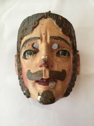 19thc Antique Ethnographic Guatemalan Mexican Mayan Folk Art Dance Festival Mask