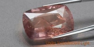 CERTIFICATE Inc Huge Rare 28.  40ct Cushion Natural Unheated Color Change Sapphire 3