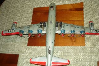 Yonezawa Rare Vintage Tin Convair B - 36 Peacemaker Plane Bomber Made In Japan 9