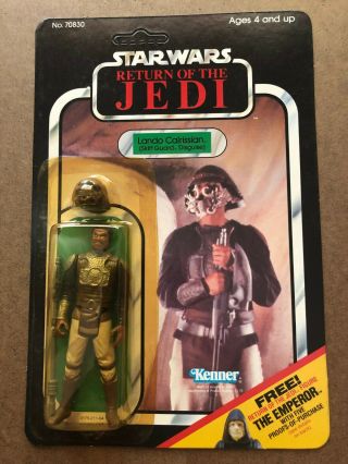 Vintage 1983 Star Wars Return Of The Jedi Lando Calrissian Skiff Guard 65 Back