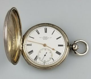 Antique Dent Fusee Silver Hunter Pocket Watch – Watchmaker To The Queen - 1868
