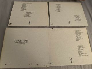 PEARL JAM: OFFICIAL LIVE BOOTLEG SERIES 2000 TOUR - COMPLETE SET - RARE HTF 4