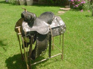Vintage H S Lebman Parade Saddle 15 “with Matching Bridle And Breast Collar