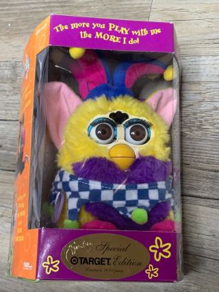 Jester Furby 1999 Special Target Edition Vintage Opened Box Great Rare