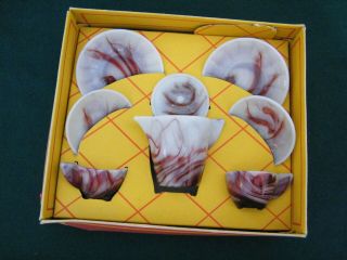 Vintage Play Time Akro - Agate Glass Dishes