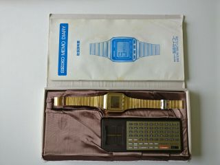 Vintage Seiko Memo Diary Watch Uw02 - 0010 And Papers And In Good Conditi