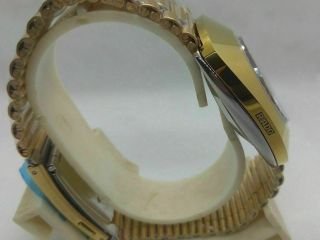 Vintage Rado Diastar Automatic Gold Plated Swiss Mens Wrist Watch Blue Diamond 2