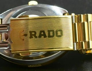 Vintage Rado Diastar Automatic Gold Plated Swiss Mens Wrist Watch Blue Diamond 5
