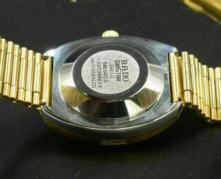 Vintage Rado Diastar Automatic Gold Plated Swiss Mens Wrist Watch Blue Diamond 6