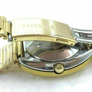 Vintage Rado Diastar Automatic Gold Plated Swiss Mens Wrist Watch Blue Diamond 7