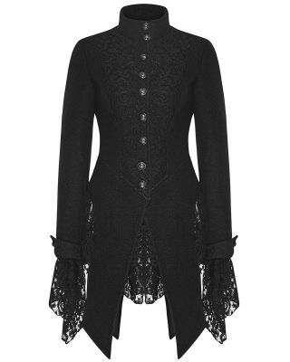 Punk Rave Womens Jacket Coat Black Winter Gothic Steampunk Vtg Lace Victorian