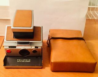 Vintage Polaroid Sx - 70 Land Camera With Leather Case Not Very