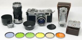 Vintage Japan Nikon S2 Rangefinder Camera Nikkor S.  C 5cm & Q.  C 13.  5cm,  Scp