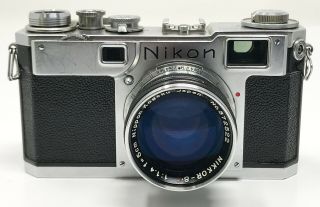 Vintage Japan Nikon S2 Rangefinder Camera Nikkor S.  C 5cm & Q.  C 13.  5cm,  SCP 2