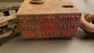 Vintage Ratcliff Hoist Co.  Chain Binder Load Binder Model C Belmont California 2