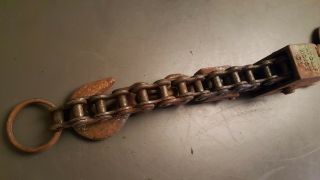 Vintage Ratcliff Hoist Co.  Chain Binder Load Binder Model C Belmont California 8