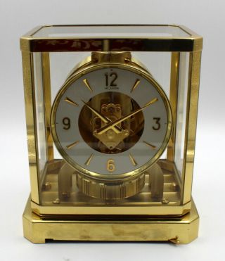Vintage Jaeger Le Coultre Atmos Classic V Perpetual Mantle Clock 15j Nr 6034
