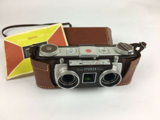 Vintage Kodak Stereo Camera & Field Case Double Shutter Anaston Lens 35mm F/3.  5