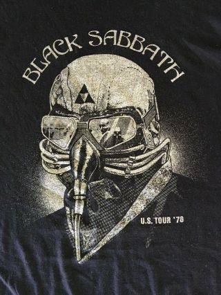Vintage 1978 Black Sabbath Tour Shirt Long Sleeve Large