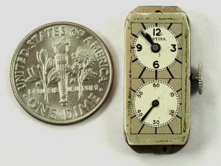 Extremely Rare Vintage Platinum 1935 Swiss Festina DuoDial Regulator Watch 2
