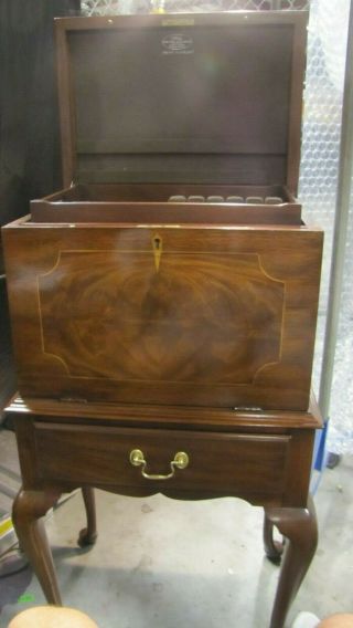 Mahogany Henkel - Harris Silver Chest On Stand,  Federal Style " Local "