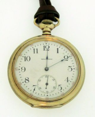 1901 American Waltham Open Face Gf Pocket Watch 15j 12s Grade 220 Model 1894 Run