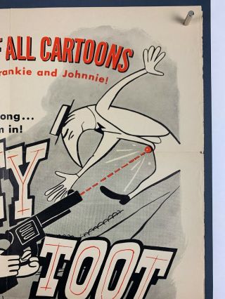 Rare ROOTY TOOT TOOT Movie Poster (VG, ) One Sheet 1952 Cartoon Animation UPA 3