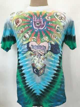 Vtg 1991 Grateful Dead Jerry Garcia Band Liquid Blue Tie Dye T - Shirt Size Xl