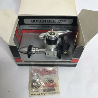 Vintage Cox Queen Bee.  074 3701 Rc Model Airplane Engine And Muffler