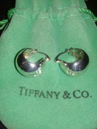 Vintage Tiffany & Co.  Elsa Peretti 925 Sterling Hoop Earrings