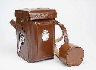 Vintage ' 53 Rolleiflex K4A Medium Format Camera w/ Zeiss Option T Tessar Nr 8