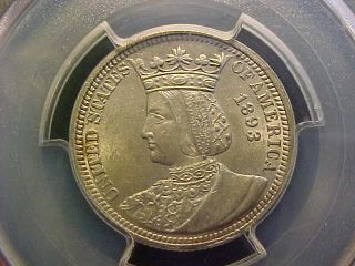1893 Isabella Commemorative Quarter Pcgs Ms 62 Rare Key Date Coin