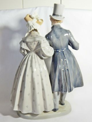 Vintage 1967 Signed Royal Copenhagen Denmark Victorian Couple Figurine Figure 2