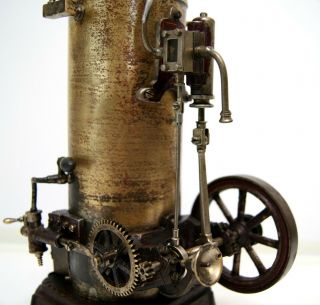 Old Large Vertical Live Steam Engine Plank Excelsior Model vintage Dampfmaschine 10
