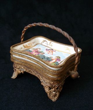 Antique 18c FRENCH Louis XV Versailles Ormolu Sevres Porcelain Finger Trays (3) 3