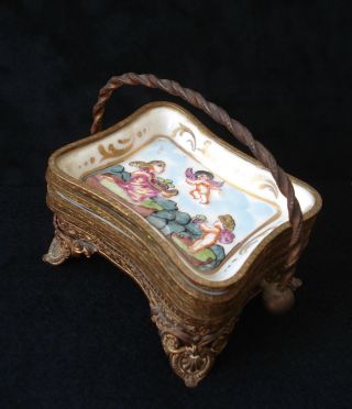 Antique 18c FRENCH Louis XV Versailles Ormolu Sevres Porcelain Finger Trays (3) 9