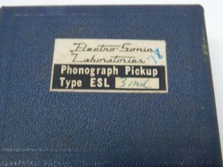 Vintage Pair Electro Sonic Laboratories Phonograph Pickups Type ESL Cartridge 2