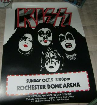 Kiss Rare Orignal 1975 Concert Poster