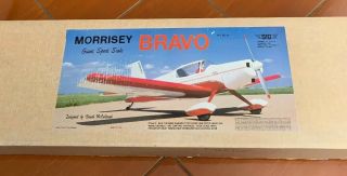 Rare Vintage Balsa Wood Kit.  Sig Morrisey Bravo 86” Wing Span 2 - 3 Cu.  In.  Big
