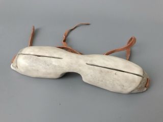 Vintage Inuit / Eskimo Carved Antler Snow Glasses / Goggles / Aboriginal
