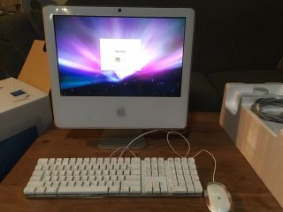 Vintage I Mac 17” G - 5 Widesceen Computer W/ Keyboard,  Mouse & Power Cord /a - 1058