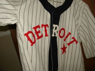 Detroit Wool Negro League Baseball Vintage Style Jersey Shirt Top X Large
