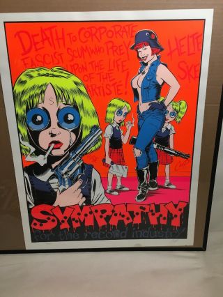 Rare Sympathy For The Record Industry Poster Coop Keane Limited Signed Numbered