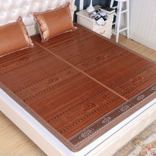 Bamboo Bed Mat For Summer Air Conditioning Mat Cool Sleeping Mat Folding Queen