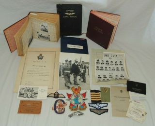 Awesome Rcaf Royal Canadian Air Force Korea 2 Pilots Log Books Rare Patch Photos