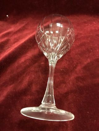 8 pc Vintage Crystal Mikasa Infinity wine glass cordial vertical cut dining 7in 3