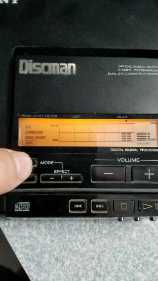 Sony Discman Cd Player D - 555 Rare Model 9