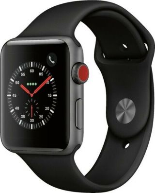 Apple Watch 3 Rare Edition 42mm Gray Ceramic Case With Cellular & Applecare,