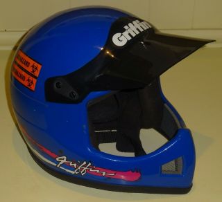 Vintage Griffin Moto Gx 707 Motocross Motorcycle Helmet Sz Xl